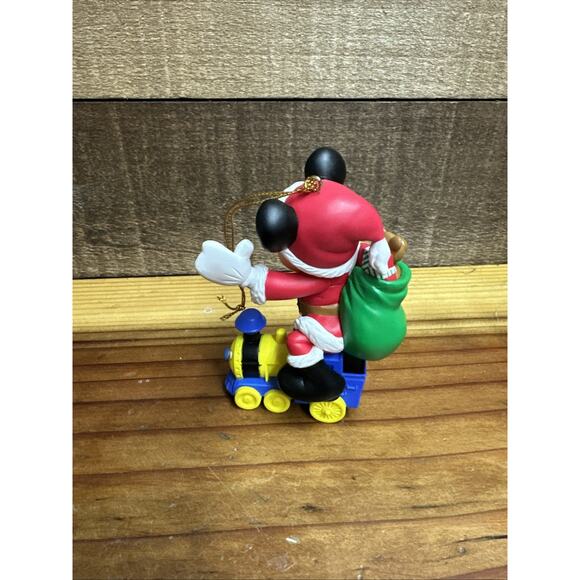 Santa Mickey Mouse on Train Disney Christmas Magic Ornament Grolier In Box - Picture 4 of 5